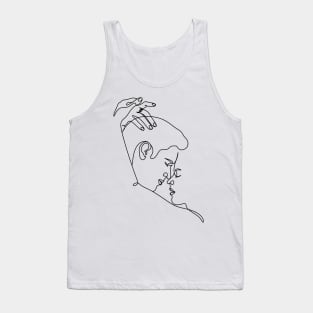 couple line art Tank Top